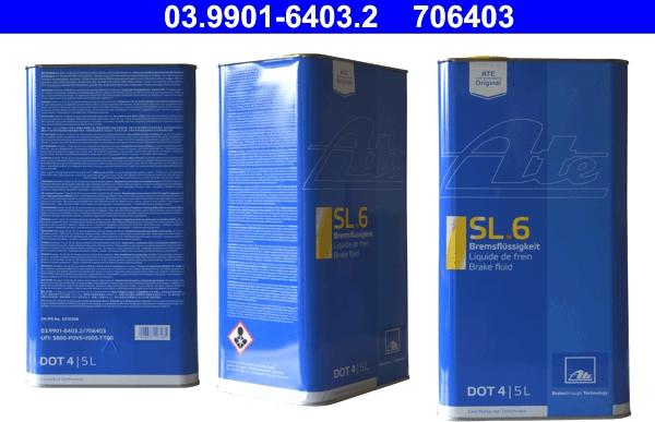 ATE 03.9901-6403.2 - Brake Fluid autospares.lv