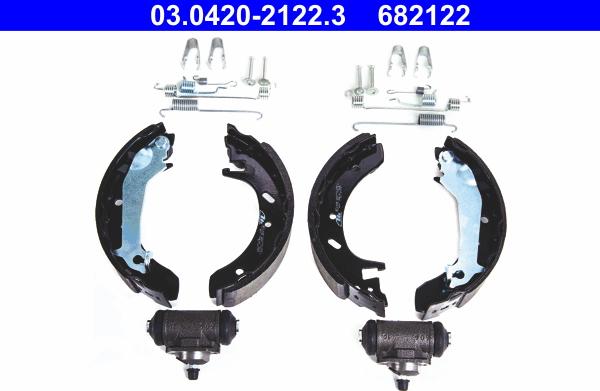 ATE 03.0420-2122.3 - Brake Shoe Set autospares.lv