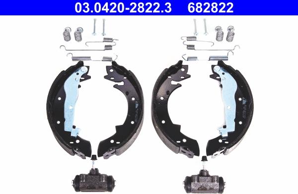 ATE 03.0420-2822.3 - Brake Shoe Set autospares.lv