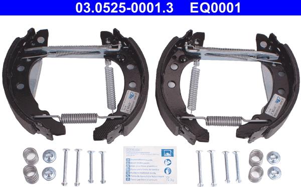 ATE 03.0525-0001.3 - Brake Shoe Set autospares.lv