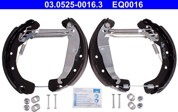 ATE 03.0525-0016.3 - Brake Shoe Set autospares.lv