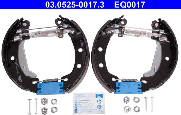 ATE 03.0525-0017.3 - Brake Shoe Set autospares.lv