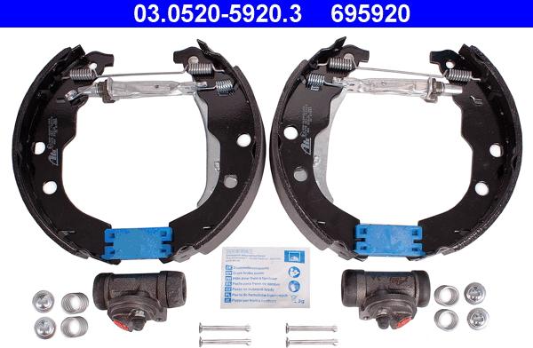 ATE 03.0520-5920.3 - Brake Shoe Set autospares.lv