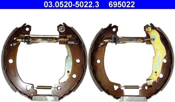 ATE 03.0520-5022.3 - Brake Shoe Set autospares.lv