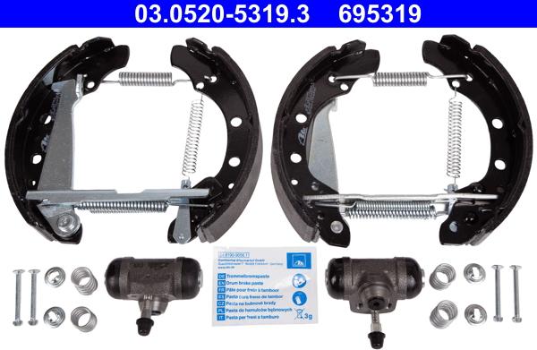 ATE 03.0520-5319.3 - Brake Shoe Set autospares.lv