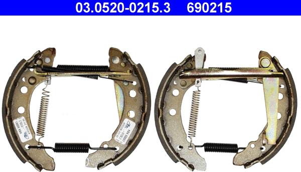 ATE 03.0520-0215.3 - Brake Shoe Set autospares.lv