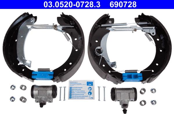 ATE 03.0520-0728.3 - Brake Shoe Set autospares.lv