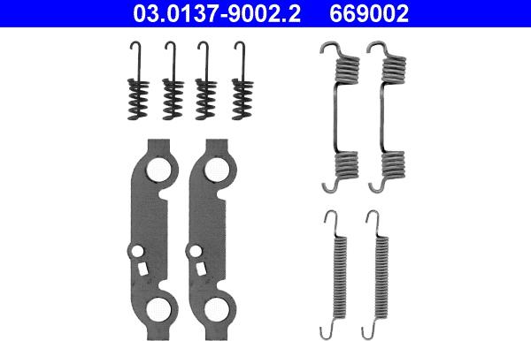 ATE 03.0137-9002.2 - Accessory Kit, parking brake shoes autospares.lv