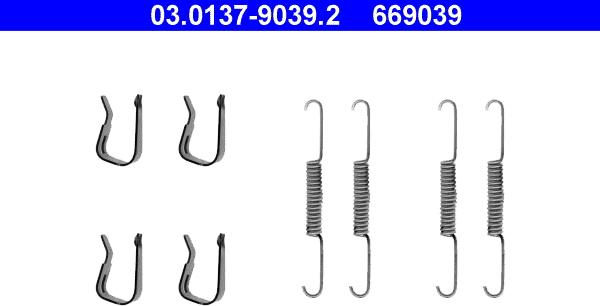 ATE 03.0137-9039.2 - Accessory Kit, brake shoes autospares.lv