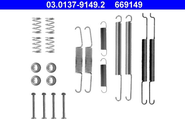 ATE 03.0137-9149.2 - Accessory Kit, brake shoes autospares.lv