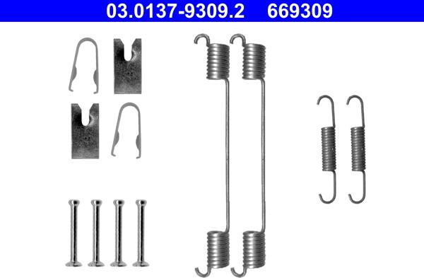 ATE 03.0137-9309.2 - Accessory Kit, brake shoes autospares.lv