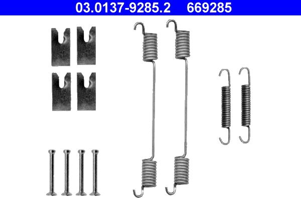 ATE 03.0137-9285.2 - Accessory Kit, brake shoes autospares.lv