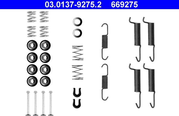 ATE 03.0137-9275.2 - Accessory Kit, parking brake shoes autospares.lv