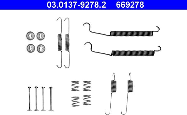 ATE 03.0137-9278.2 - Accessory Kit, brake shoes autospares.lv