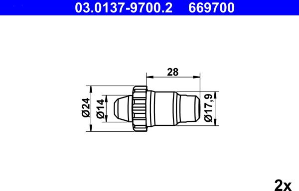 ATE 03.0137-9700.2 - Accessory Kit, parking brake shoes autospares.lv