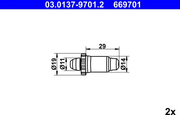 ATE 03.0137-9701.2 - Accessory Kit, parking brake shoes autospares.lv