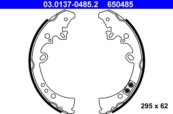 ATE 03.0137-0485.2 - Brake Shoe Set autospares.lv