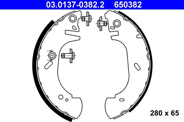 ATE 03.0137-0382.2 - Brake Shoe Set autospares.lv