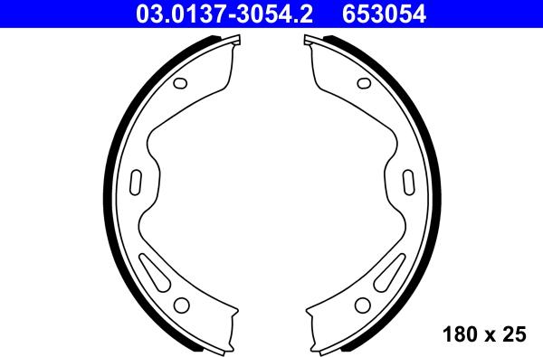 ATE 03.0137-3054.2 - Brake Shoe Set, parking brake autospares.lv