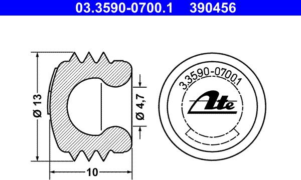 ATE 03.3590-0700.1 - Sealing / Protective Cap autospares.lv