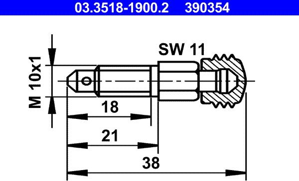 ATE 03.3518-1900.2 - Breather Screw / Valve autospares.lv