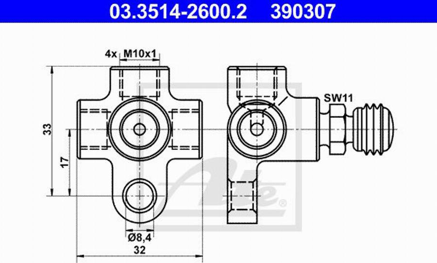 ATE 11.9571-9939.2 - Brake Caliper autospares.lv