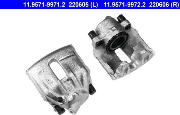 ATE 11.9571-9972.2 - Brake Caliper autospares.lv