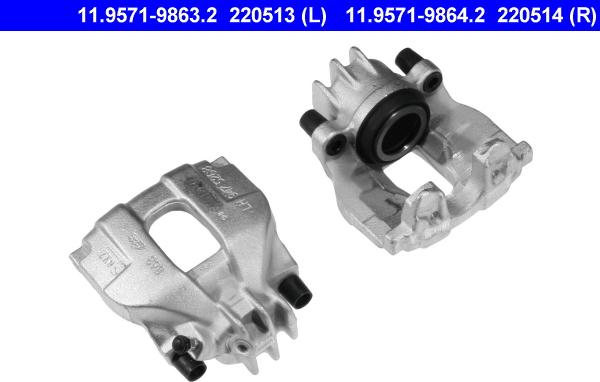 ATE 11.9571-9864.2 - Brake Caliper autospares.lv