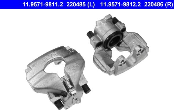 ATE 11.9571-9811.2 - Brake Caliper autospares.lv