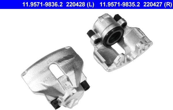 ATE 11.9571-9836.2 - Brake Caliper autospares.lv