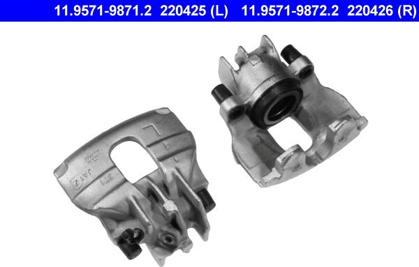 ATE 11.9571-9871.2 - Brake Caliper autospares.lv