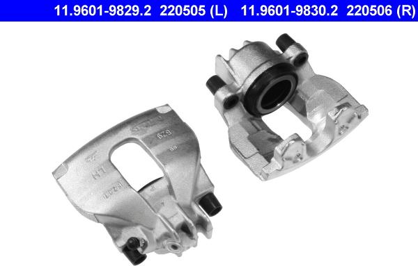 ATE 11.9601-9829.2 - Brake Caliper autospares.lv