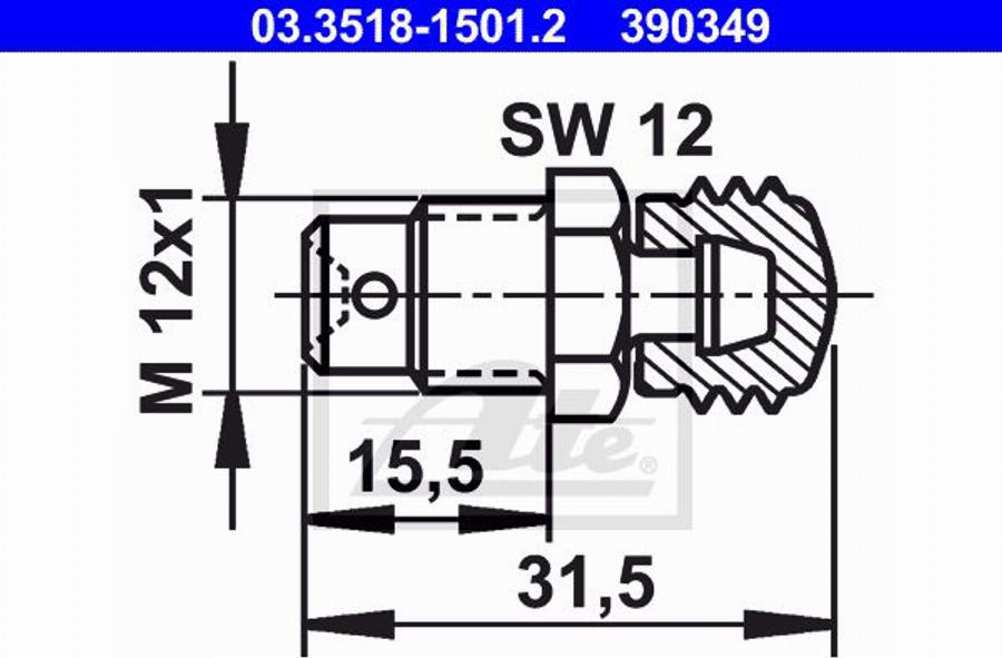 ATE 11.9601-9722.2 - Brake Caliper autospares.lv