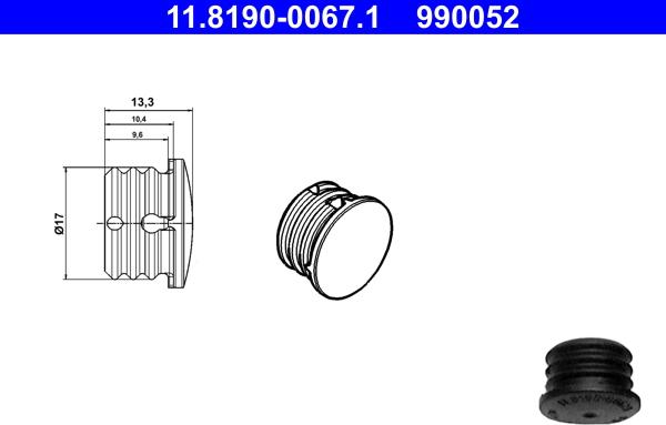 ATE 11.8190-0067.1 - Sealing / Protection Plugs autospares.lv