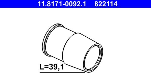 ATE 11.8171-0092.1 - Guide Sleeve, brake caliper autospares.lv