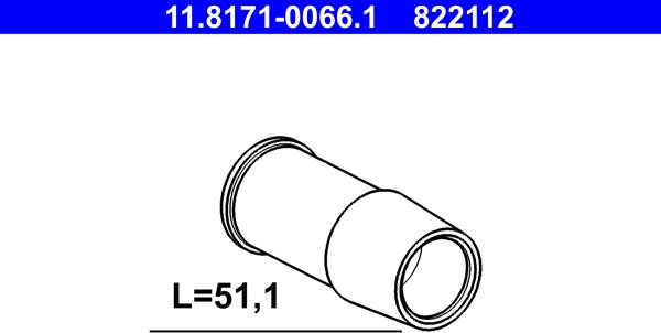 ATE 11.8171-0066.1 - Guide Sleeve, brake caliper autospares.lv