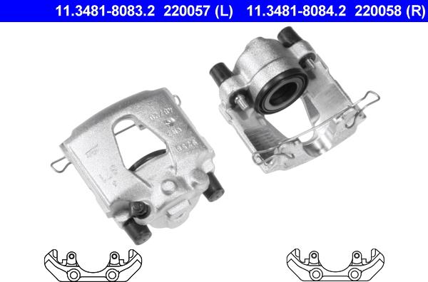 ATE 11.3481-8083.2 - Brake Caliper autospares.lv