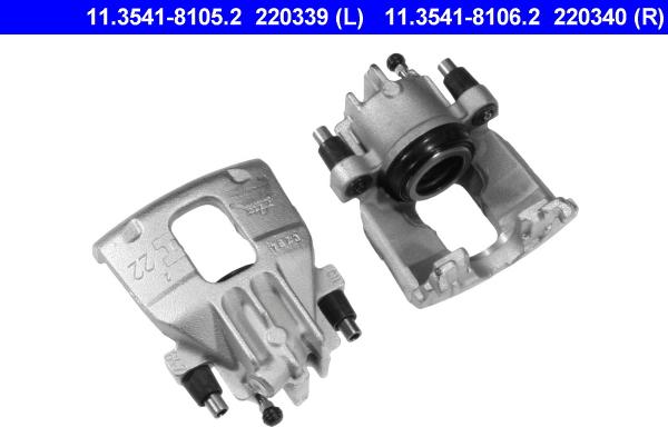 ATE 11.3541-8106.2 - Brake Caliper autospares.lv