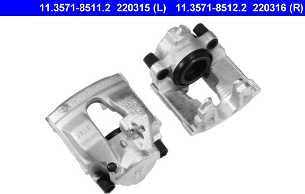 ATE 11.3571-8511.2 - Brake Caliper autospares.lv