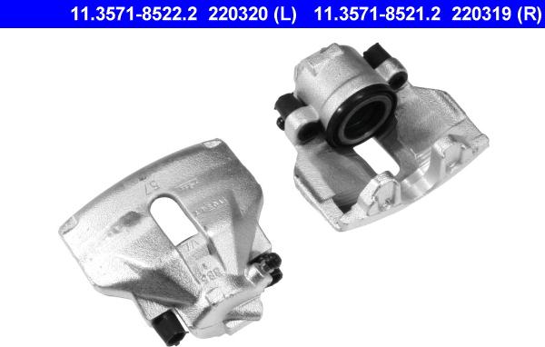 ATE 11.3571-8522.2 - Brake Caliper autospares.lv