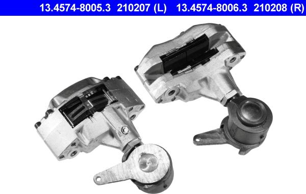 ATE 13.4574-8006.3 - Brake Caliper autospares.lv