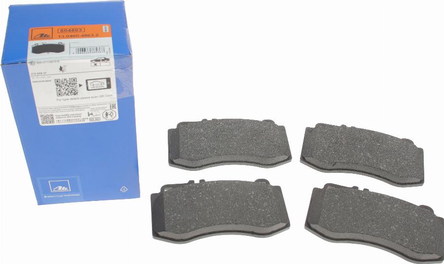 ATE 13.0460-4863.2 - Brake Pad Set, disc brake autospares.lv