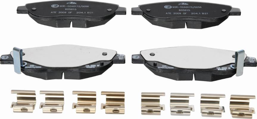 ATE 13.0460-5615.2 - Brake Pad Set, disc brake autospares.lv