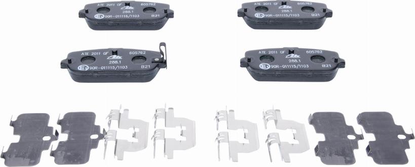 ATE 13.0460-5762.2 - Brake Pad Set, disc brake autospares.lv