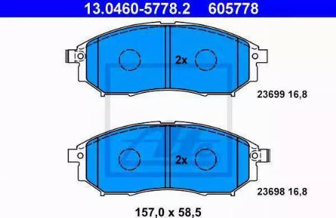 Alpha Brakes HKP-NS-078 - Brake Pad Set, disc brake autospares.lv