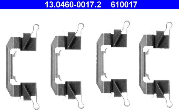ATE 13.0460-0017.2 - Accessory Kit for disc brake Pads autospares.lv