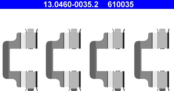 ATE 13.0460-0035.2 - Accessory Kit for disc brake Pads autospares.lv