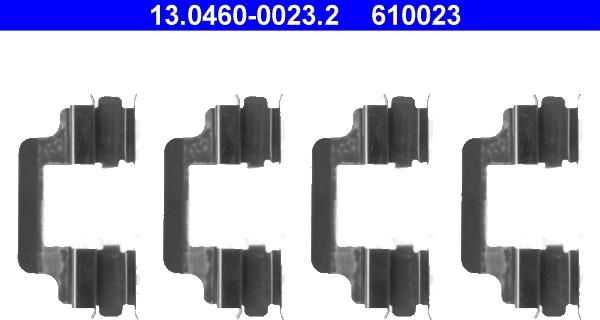 ATE 13.0460-0023.2 - Accessory Kit for disc brake Pads autospares.lv