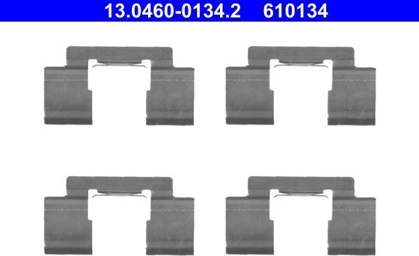 ATE 13.0460-0134.2 - Accessory Kit for disc brake Pads autospares.lv