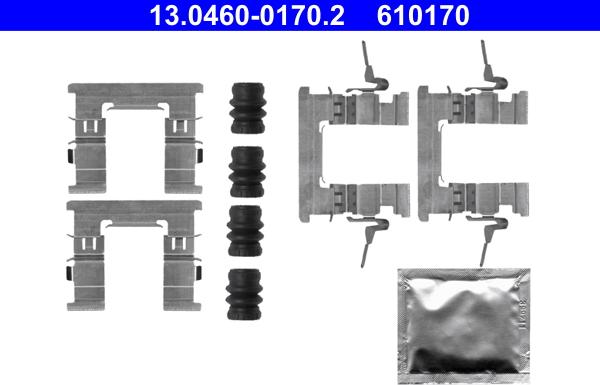 ATE 13.0460-0170.2 - Accessory Kit for disc brake Pads autospares.lv